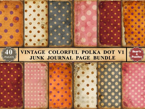 Download Vintage Colorful Polka Dot Papers V1 - Premium Resources