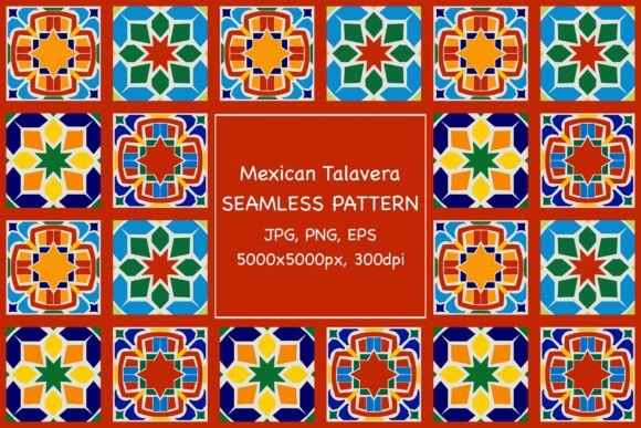 Download Mexican Talavera Seamles Pattern EPS PNG - Talavera Collection