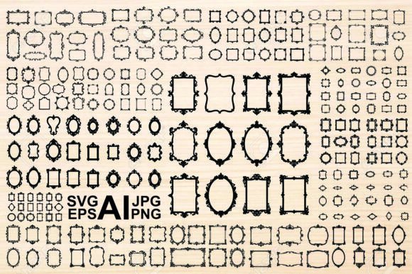 Download Ornate Black and White Decorative Frames - Ornate Collection