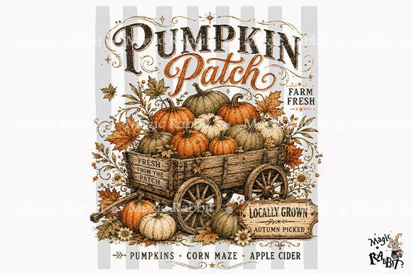 Download Vintage Pumpkin Patch PNG - Premium Resources